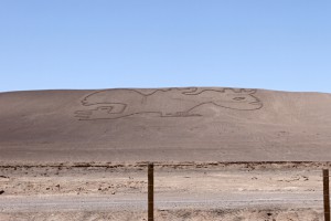 Zeichnung an der RN 5, Atacamawüste, Chile 